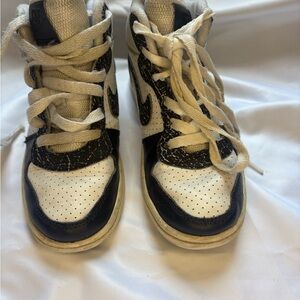 Nike Kids Black and White Sneakers, Kids Shoes, Boys High Tops, Toddler Shoes